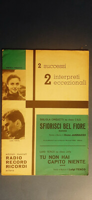 LUIGI TENCO TU HAI HAI NE CAPITO NADA GIGLIOLA CINETTI SCORE 1965 