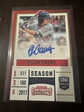 2017 ELITE DYLAN CREWS CONTENDERS USA 15U SP ROOKIE RC GOLD AUTO #/100 #2 PICK