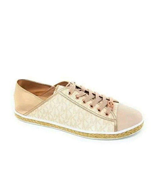rose gold michael kors tennis shoes