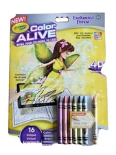 Crayola Color Alive - Enchanted Forest Fairies 4D Bring Coloring to Life New