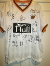 Hull City 1997-1999 Squad Signed Away Football Shirt COA small /51097