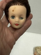 VTG DOLL HEAD 10 1960s Brown Hair G43