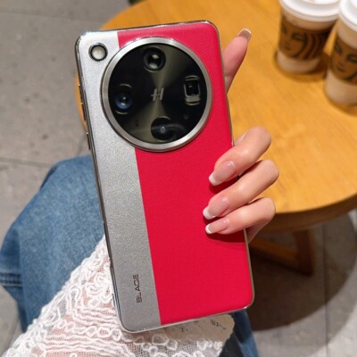 For Oppo Find X8 Ultra, Luxury Case Electroplated Bumper Fashion Leather Cover