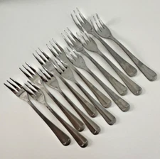 Washington Forge Spirit of America Cocktail Forks Stainless Flatware Set of 12