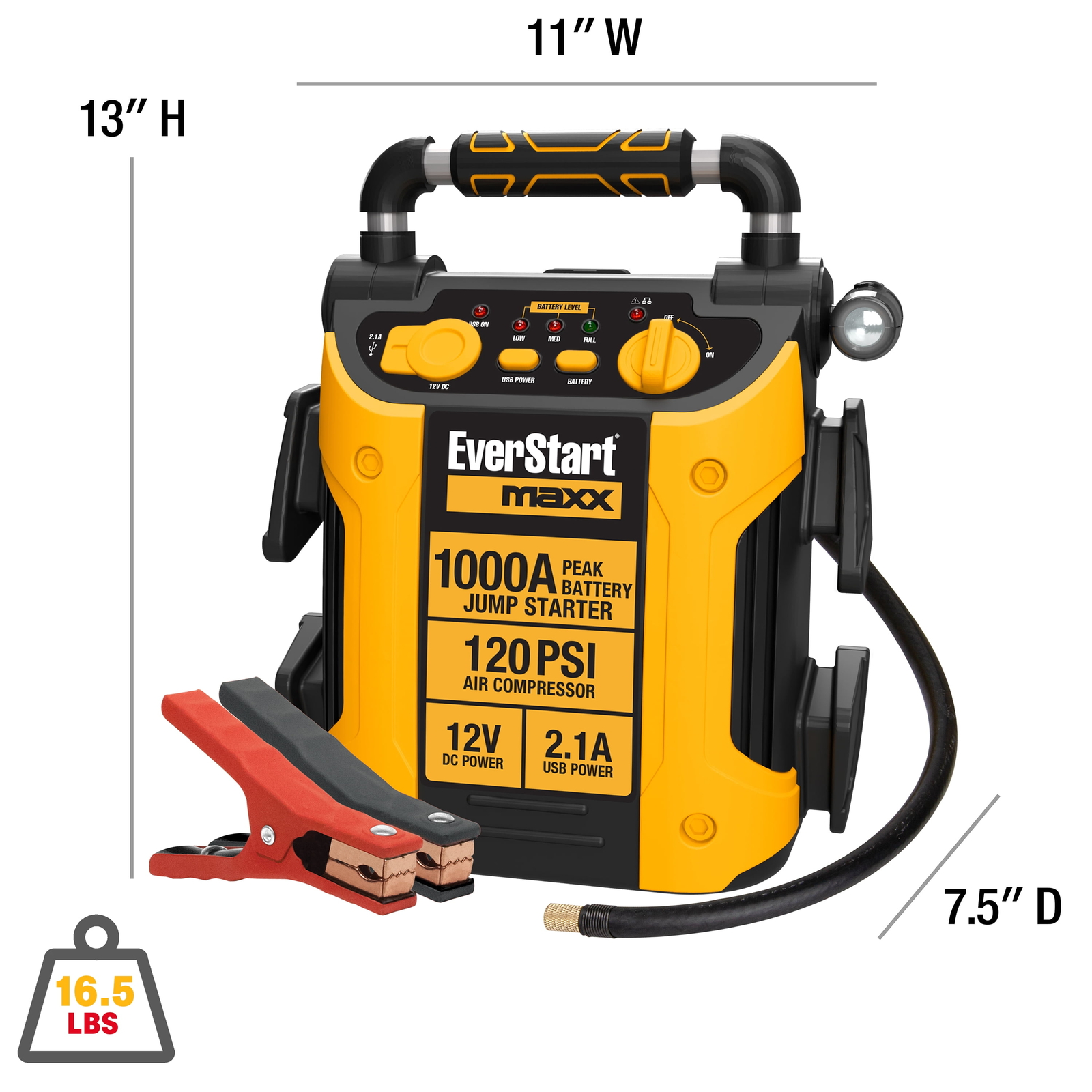 Portable Jump Starter Power Pack w/Air Compressor Car Battery Jumper