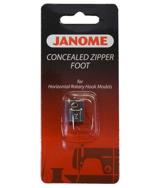 Genuine Janome Concealed Zipper Foot for Rotary Hook Models Part