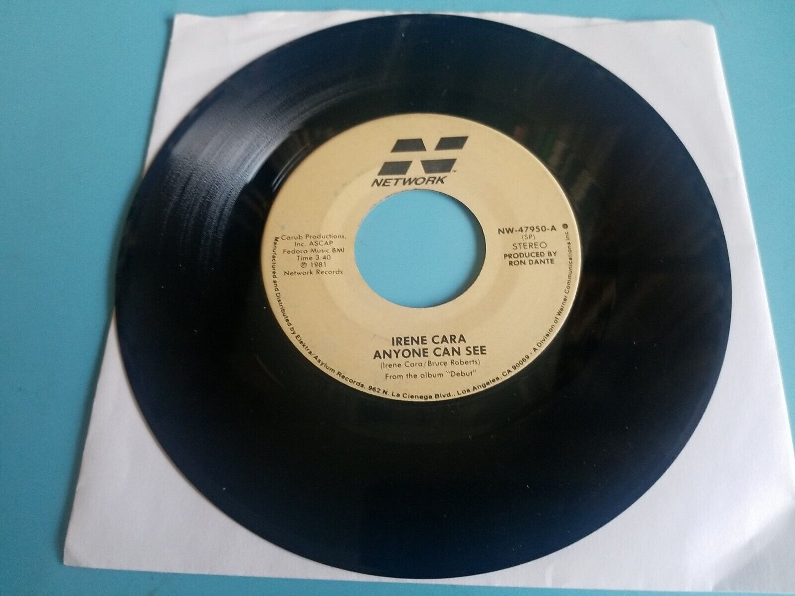 Irene Cara ‎– Anyone Can See / Why 1981 VG+ 7" Single Pop Rock Funk NW-47950