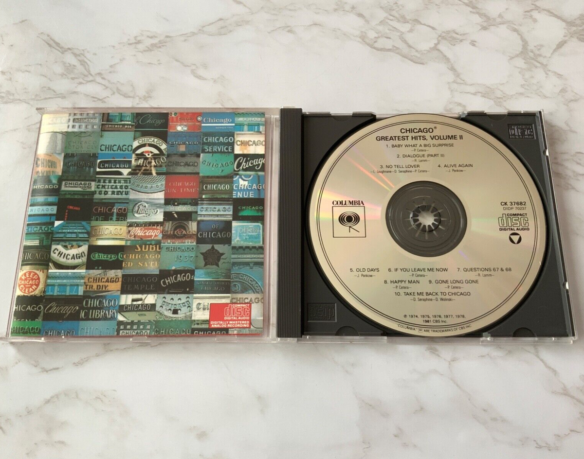 Chicago Greatest Hits Vol. II CD DADC PRESS! Columbia CK