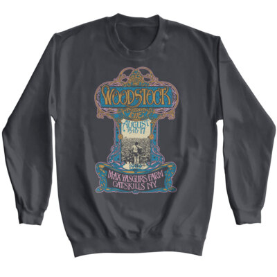 Woodstock 1969 Max Yasgur's Farm Catskills Men's Sweat T Shirt Rock & Soul Music