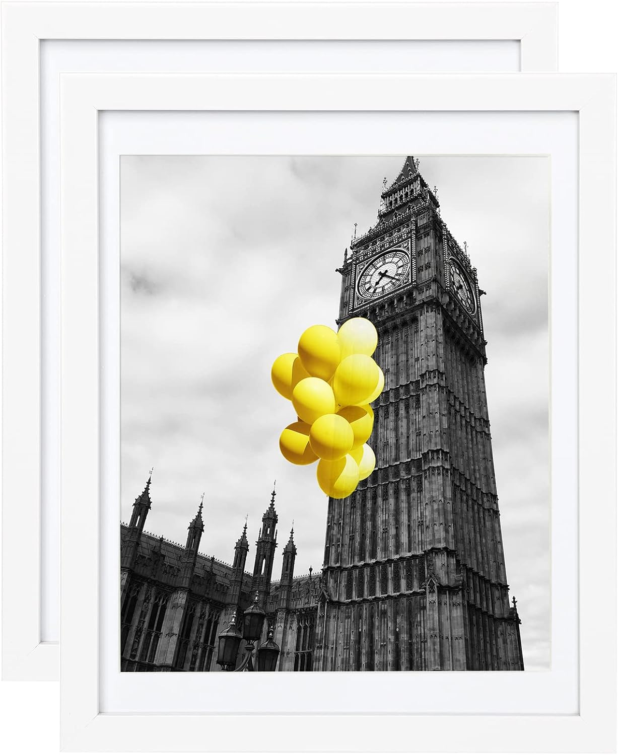 12X16 Picture Frames Set of 2 with Plexiglass, Display Pictures 11X14 with Mat o-image