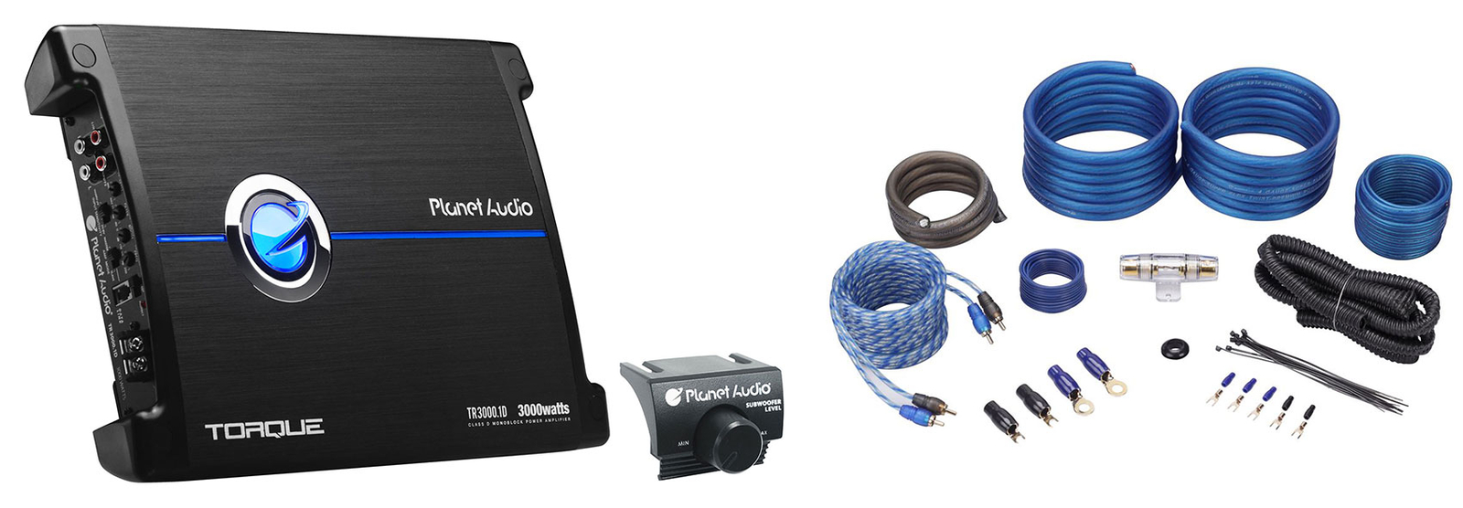 Автомобильный монофонический усилитель Planet Audio TR30001D мощностью 3000 Вт класса D на 1 Ом Комплект проводов для усилителя 21190₽