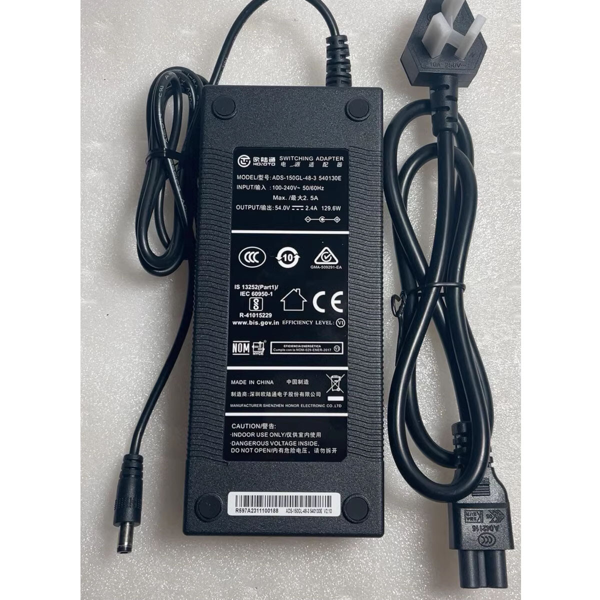 Honoto ADS-150GL-48-3 54V 2.4A 130W 5.5*2.1mm AC Adapter For POE