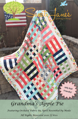 Quilt Pattern GRANDMA'S APPLE PIE Moda SWEET JANE'S Jelly Roll Friendly