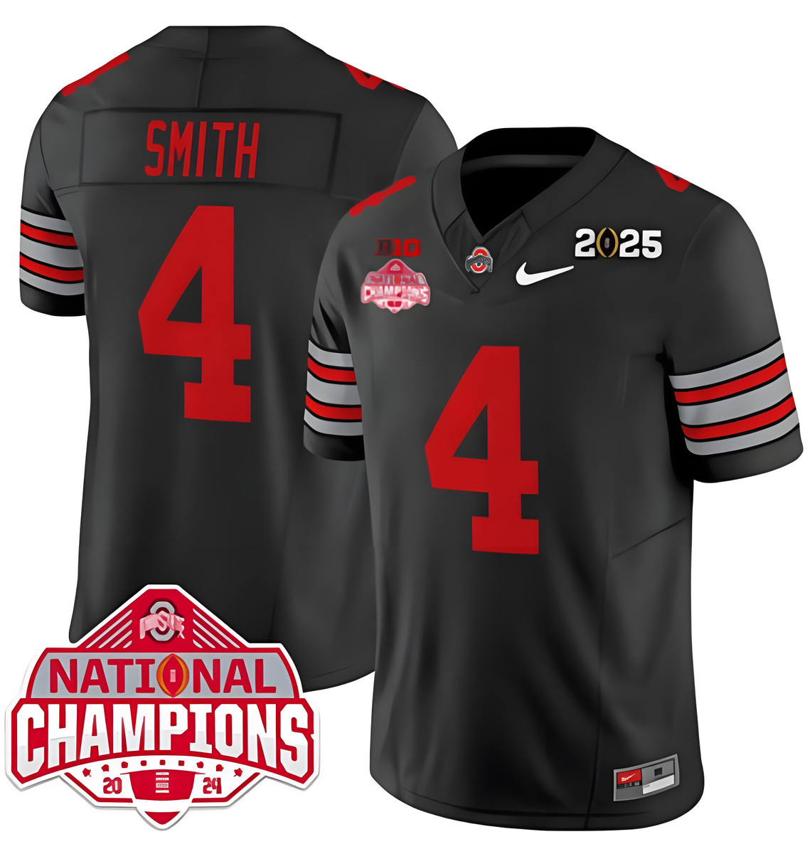 Men's Jeremiah Smith Black 2025 CFP Final National Champions Patch