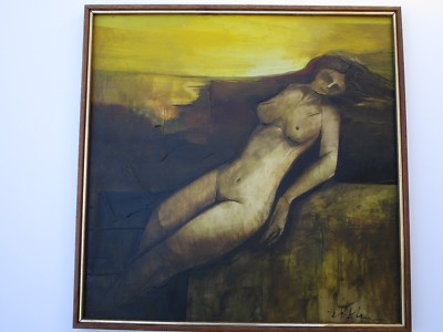 LEONARDO ZABLAN PAINTING LISTED FILIPINO ABSTRACT EXPRESSIONISM RARE Vintage