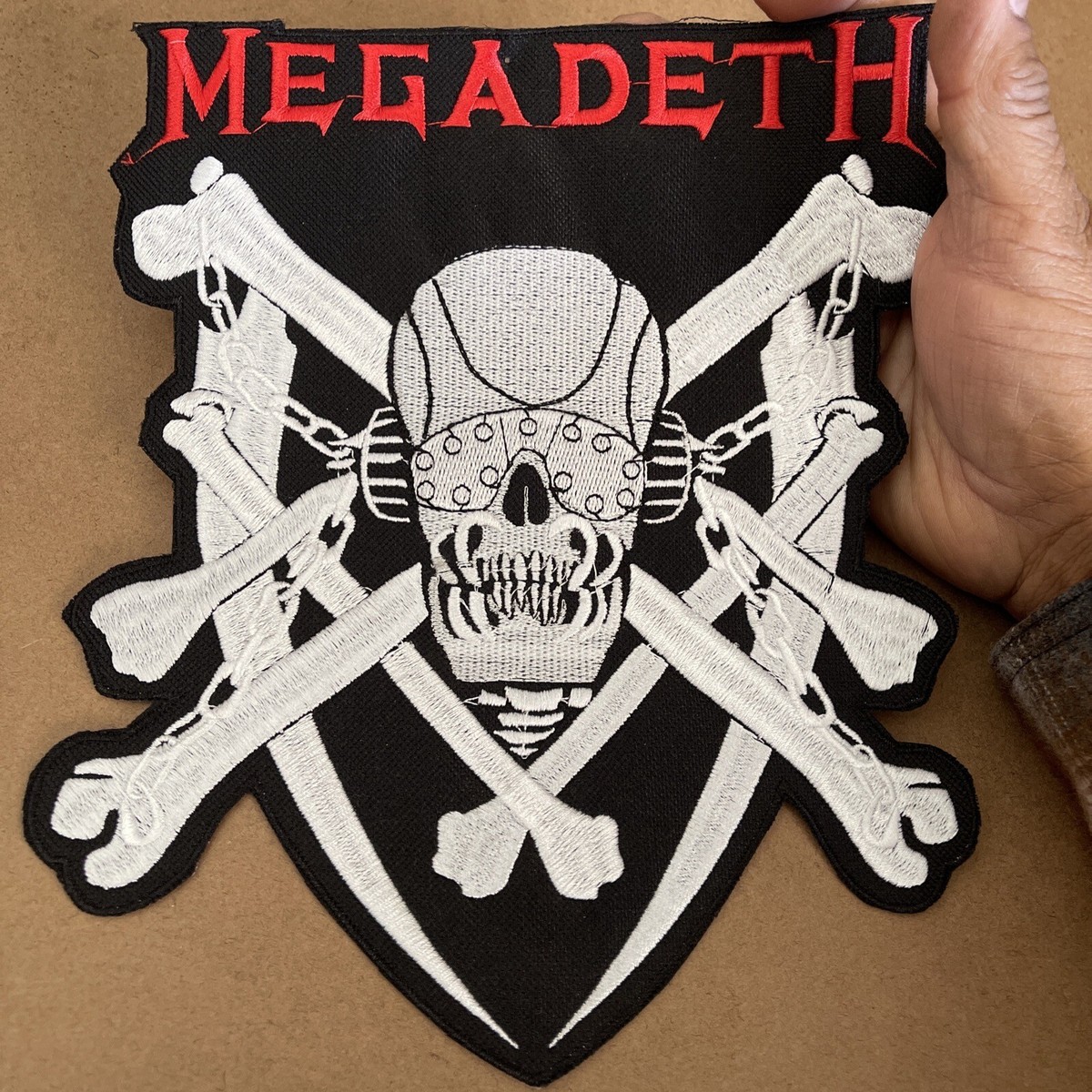 Megadeth Skull Logo Oversized Patch: Embroidered, New, Sew