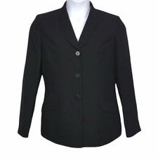 Collections for Le Suit Vintage 1990's Black Pinstriped Blazer 10