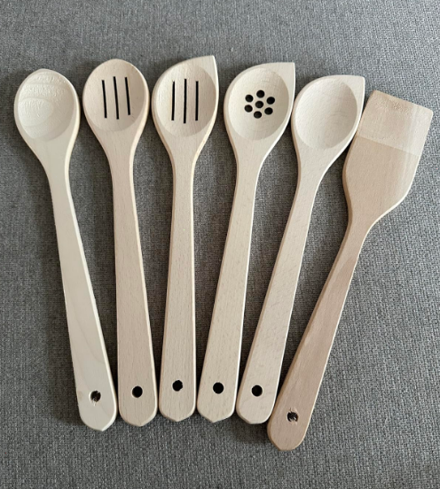 Wooden Spoons For Cooking Set of 6 Kitchen