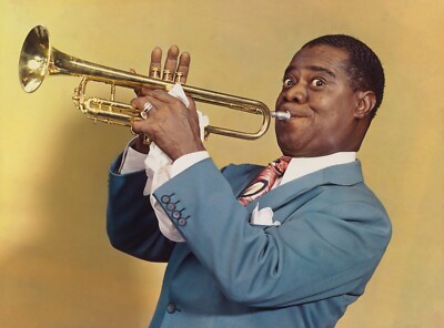 LOUIS ARMSTRONG - Trumpeter & Singer - Vintage Portrait - 5 x 7 inch Photo Print