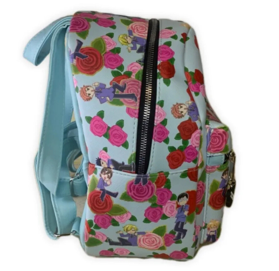 Ouran High School Host Club Pink Floral Mini Backpack New! Ouran High School Host Club Pink Floral Mini Backpack  main image 2
