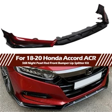 For 18-2020 Honda Accord ACR Style San Marino Red Front Bumper Lip Splitter Kit