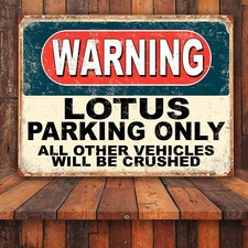 Funny Warning Lotus Parking Only Retro tin metal sign Vintage art decor Gift