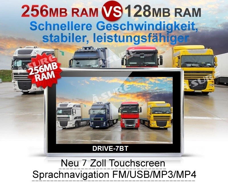 7 Zoll Navigationssystem GPS Navi  Für LKW, PKW,  WOMO. lebenslange Kartenupdate - Bild 3 von 4
