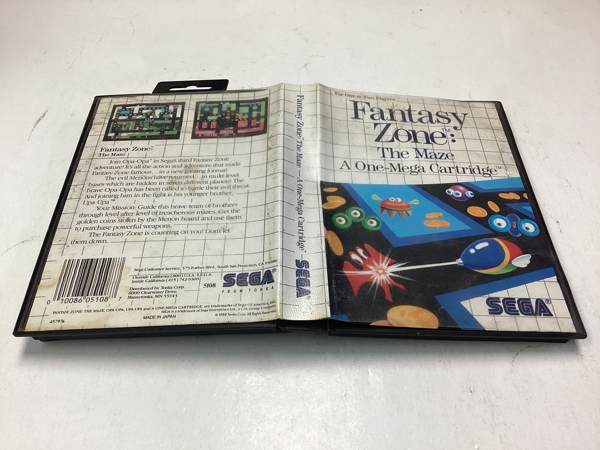 Fantasy Zone The Maze- Sega Master System Complete TESTED CIB