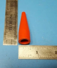 (4pcs) VINYL ALLIGATOR CLIP INSULATOR , MUELLER ELECTRIC , NO # 47  RED