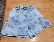 Vintage Denim Acid Washed Shorts