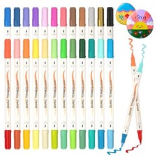 48 Colors Dual Tone Acrylic Paint Markers, 24 Pack 1 Count Pack of 24 