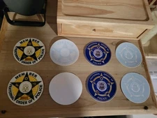 8 PIECE LOT - UV VINYL - F.O.P. MEMBER DECALS / INSIDE AND OUTSIDE -
