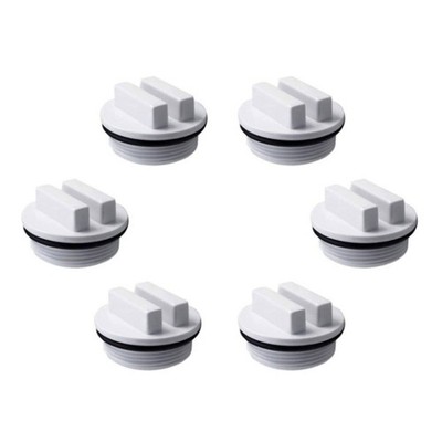 Pack of 6 Threaded Pool Spa Fitting Winterizing Pool Filters Plastic Material