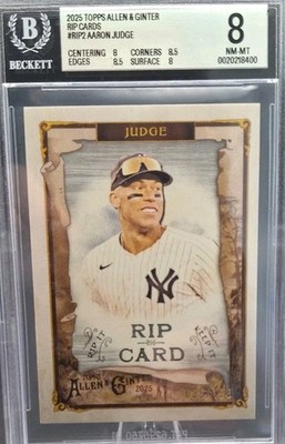 Aaron Judge [Unripped] #RIP-2 (2025 Topps Allen & Ginter) - # BGS 8  #ed 35/199