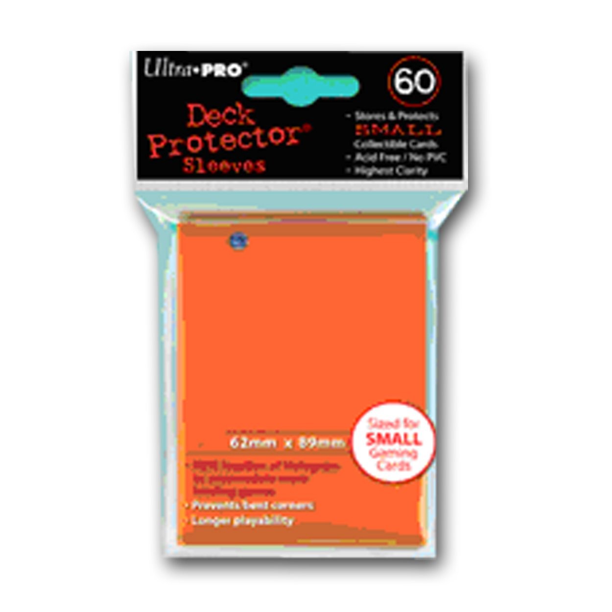 Ultra Pro SLEEVES SMALL 60 D10 Card Game (Orange) 12921