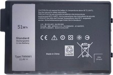 7WNW1 Battery For Dell Latitude 5424 5420 7424 Rugged Tablet Notebook 51Wh US