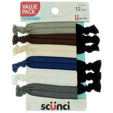 Scunci No Damage No Damage Hair Ties, 12 Ct