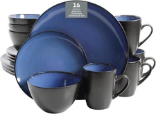 Gibson Elite Soho Lounge Round Reactive Glaze Stoneware Dinnerware Set, Service 