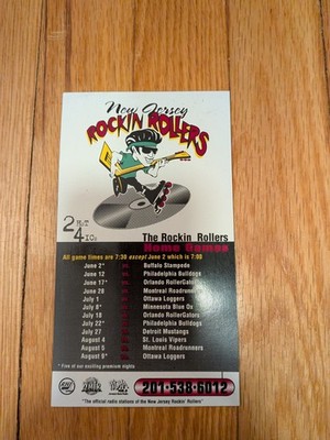 NJ Rockin Rollers Magnet With The Schedule