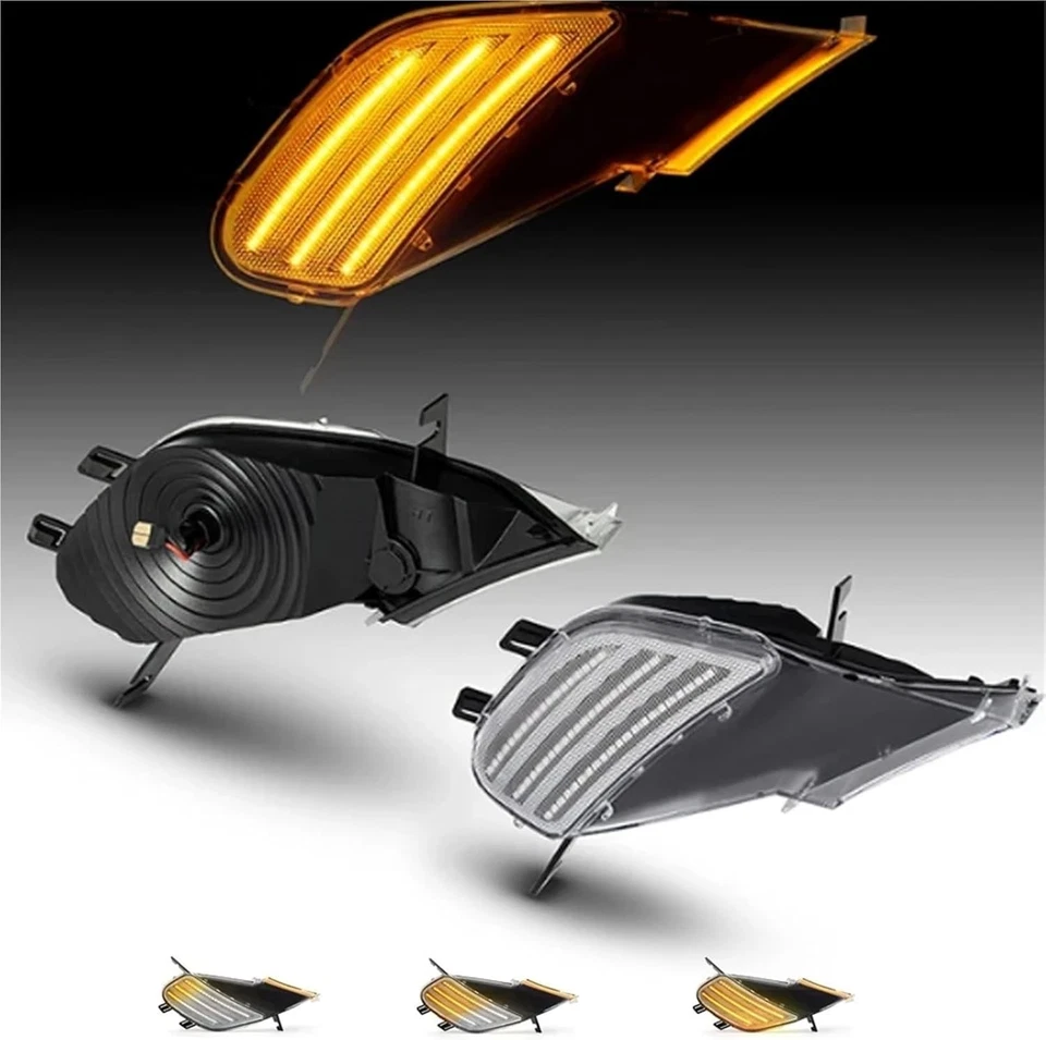 2x Smoked Front Side Marker Signal Lights Amber for Porsche Cayenne 955 2003-06 Foto 3 de 4