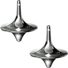 2Pcs Accurate Spinning Top, Forever Spin, Portable Precision Metal Spinner Top