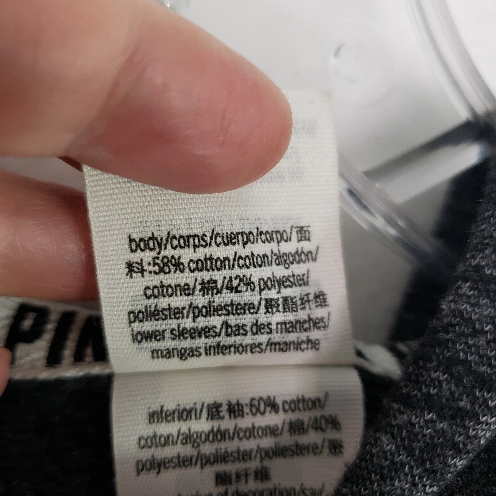 UNDERCOVER ROSA Victoria's Secret Felpa con Cappuccio Donna Piccola Full Zip Logo Cane Tempo Libero Grigio