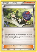 Pokemon N (Supporter) 105/124 XY - Fates Collide LP Uncommon