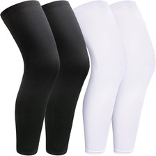 2 Pairs Leg Sleeves,Full Leg Compression Sleeve for Men Women,Long Knee Sleeve w