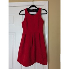 Moulinette Soeurs Red Jacquard Holiday Dress- Size 2- Anthropologie 