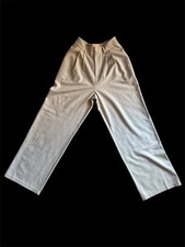 Nasty Gal Beige Wide Leg Dress Pants USA Size 8 High Waist Pleated