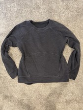 Lululemon Gray Longsleeve Front Pocket Crewneck Sweatshirt Women Size 12