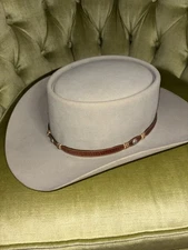 Vintage Resistol Self-Conforming “25” Beaver Silver Felt Western Cowboy Hat 7.50