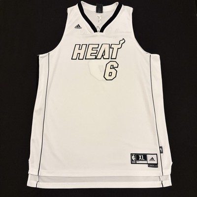 Miami Heat Jersey Mens XL White NBA Basketball LeBron James 6