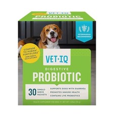 VetIQ Probiotic Powder for Dogs, Digestive Support, Chicken Flavor, 30 Packets